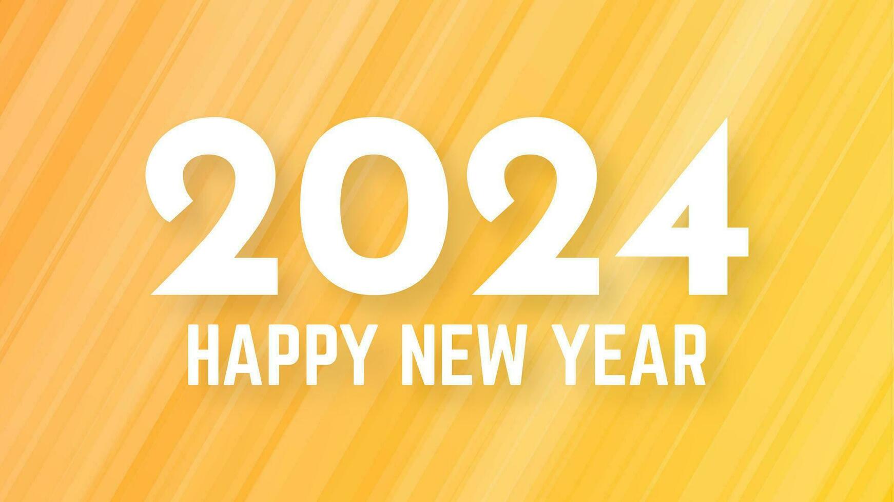 2024 Happy New Year on colorful background vector