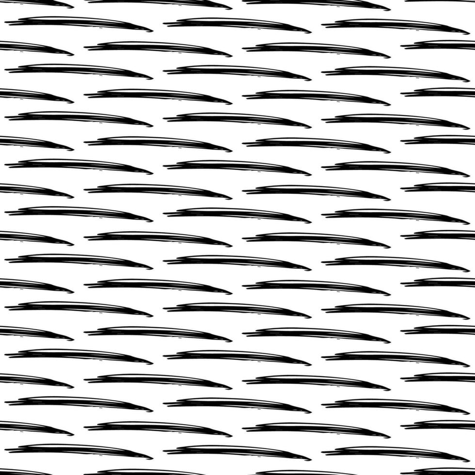 Seamless pattern with black pencil brushstrokes vector