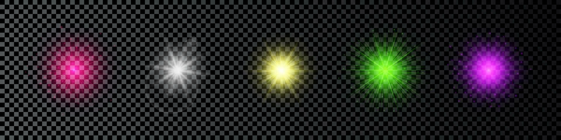 Light effect of lens flare vector