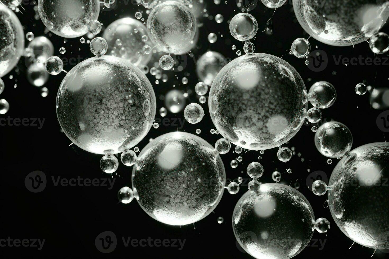 AI generated Frozen Bubbles - Generative AI photo