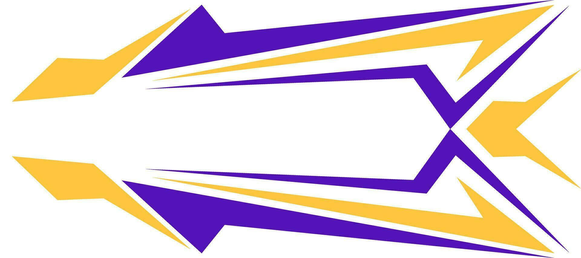 yellow and violet speed racing car livery sticker design  background vector