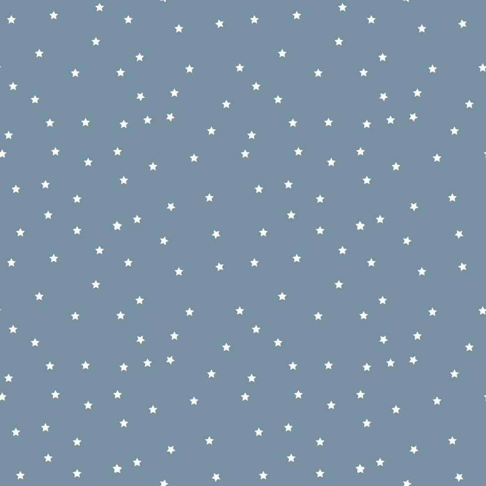 sin costura patrón, estrellas y dispersión de estrellas en un antecedentes de el noche cielo. fondo, textil, vector