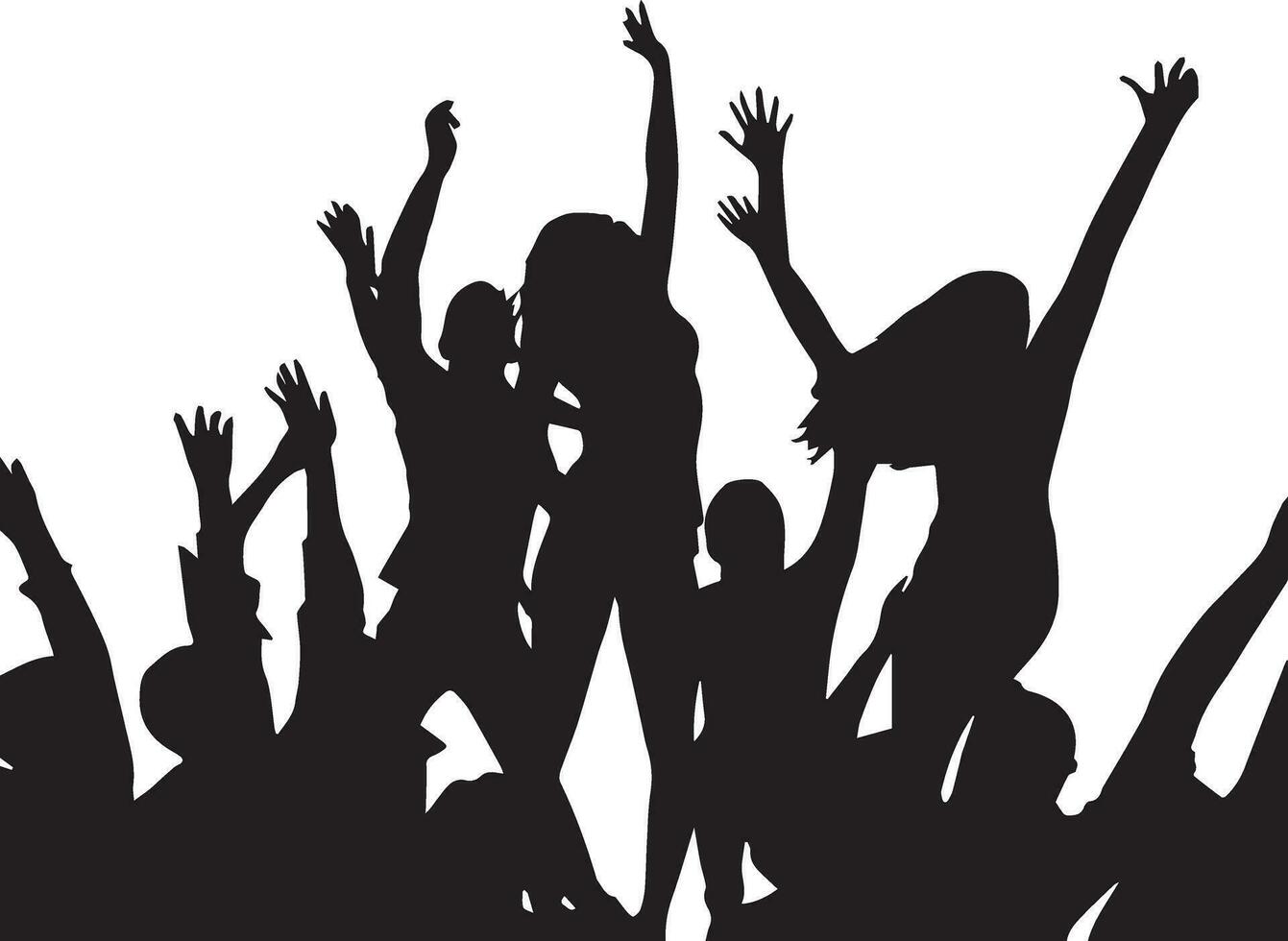 silhouettes of people dancing vector