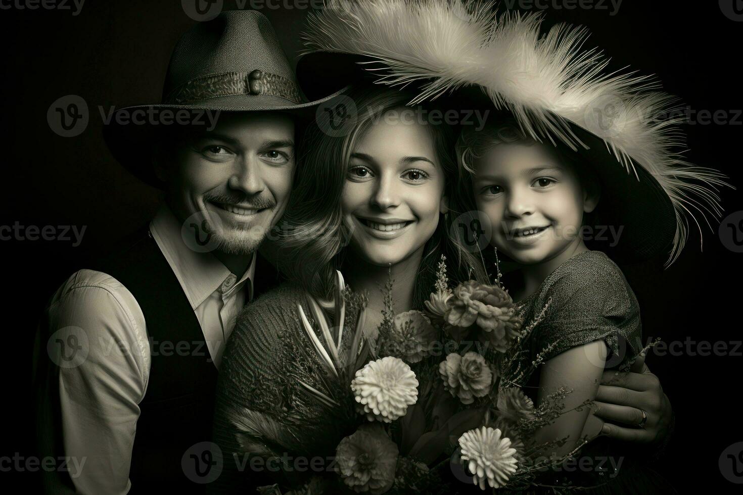 AI generated Family Portraits - Generative AI photo