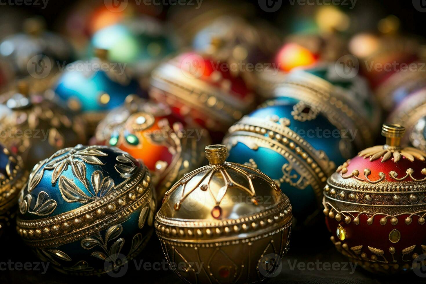 AI generated Ornaments and Baubles - Generative AI photo