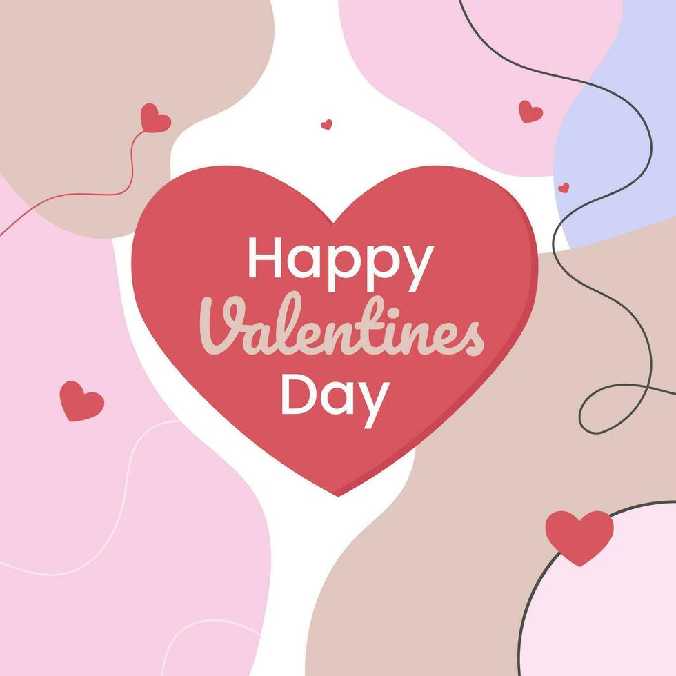 happy valentine's day background Vector illustration