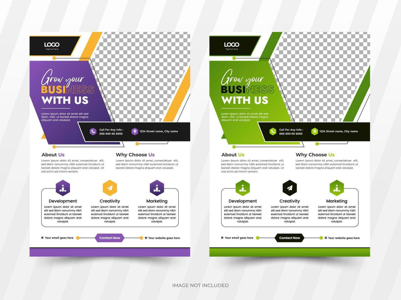 Creative Modern Corporate Business Flyer Design Template.Flyer Design Layout Template in A 4, Minimal and Creative Business Flyer Design vector