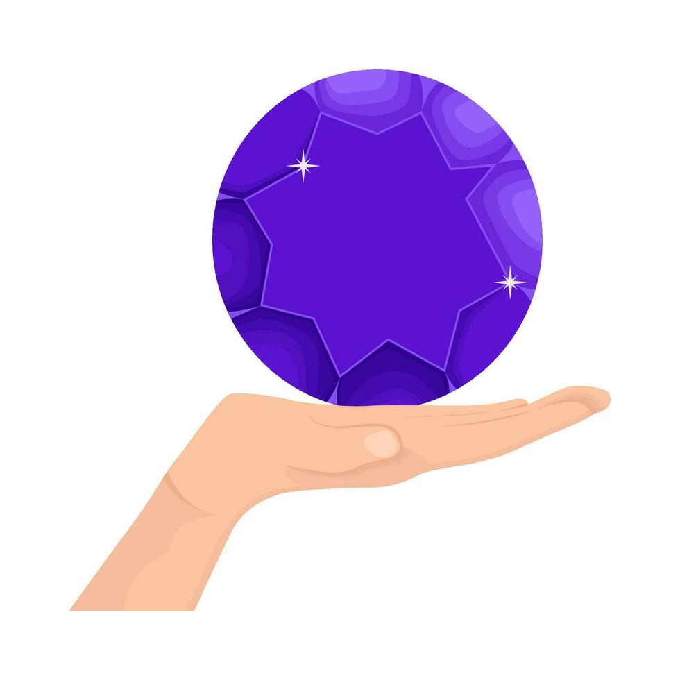 diamond in hand illustration vector