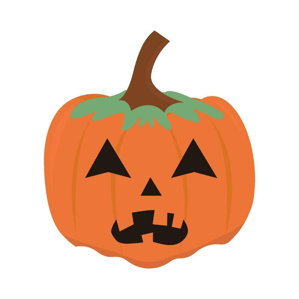 calabaza Víspera de Todos los Santos personaje aterrador ilustración vector