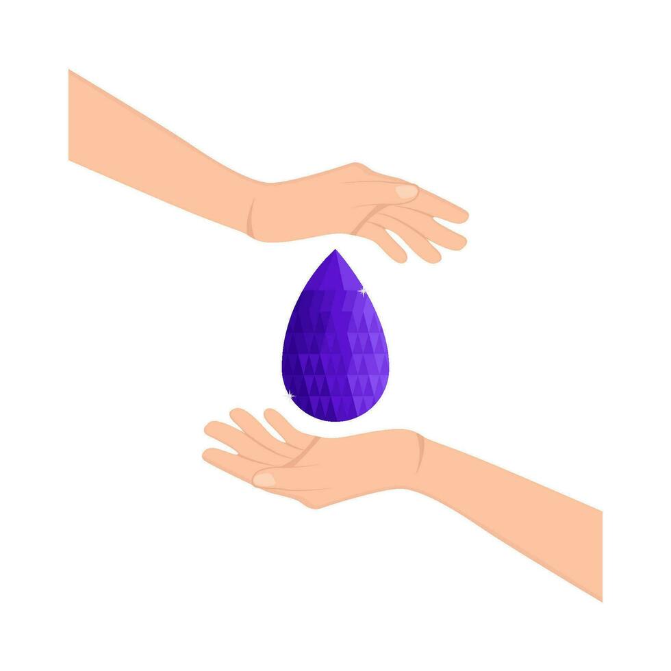 diamond in hand illustration vector