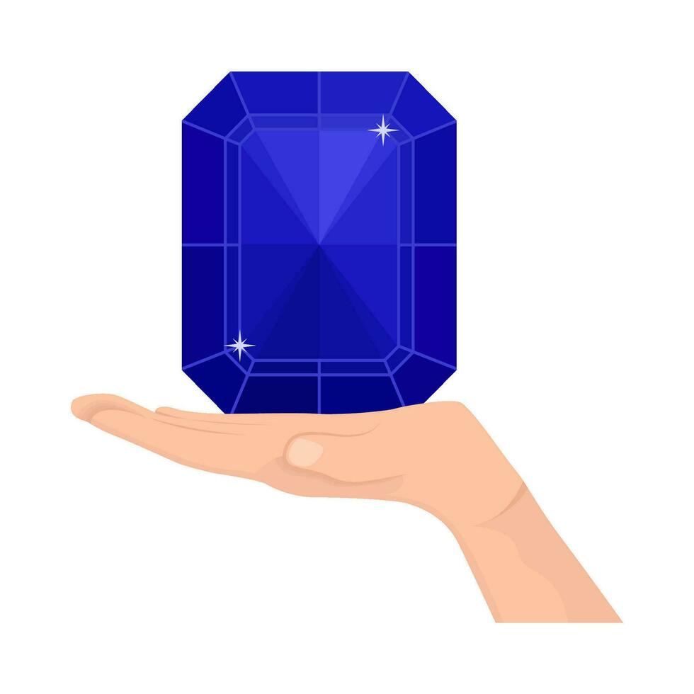 diamond jewellery  in hand illustration vector
