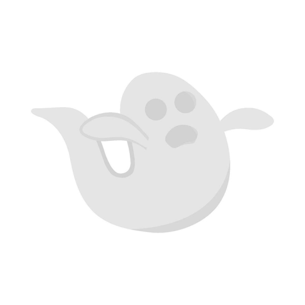 ghost white fly illustration vector