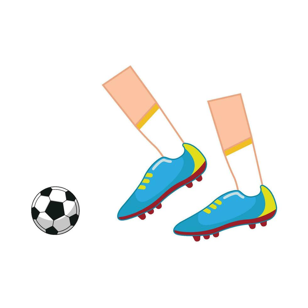 playing football  illustration vector