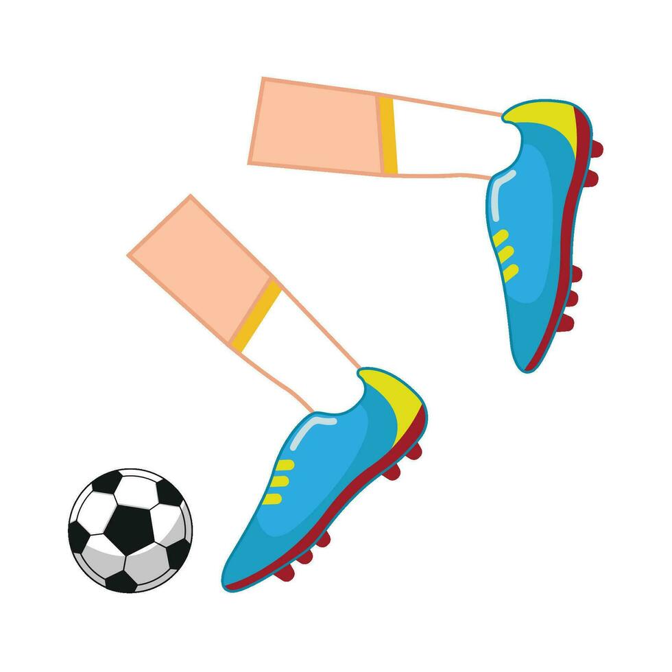 playing football  illustration vector