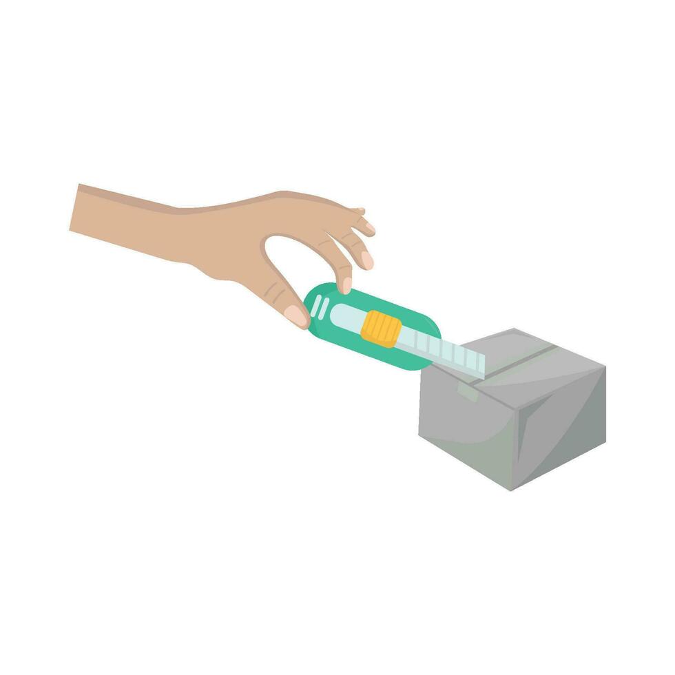 cutter in box illustration vector