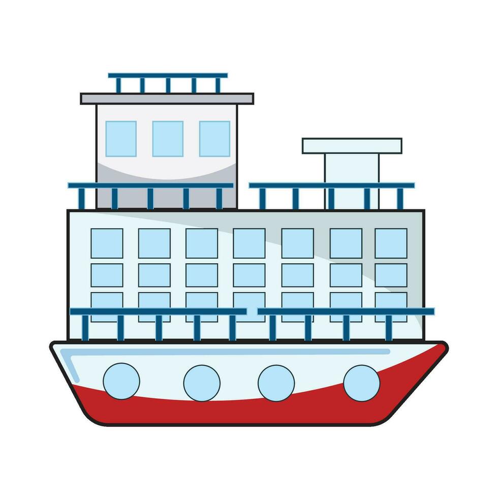 cruise ship illustration vector