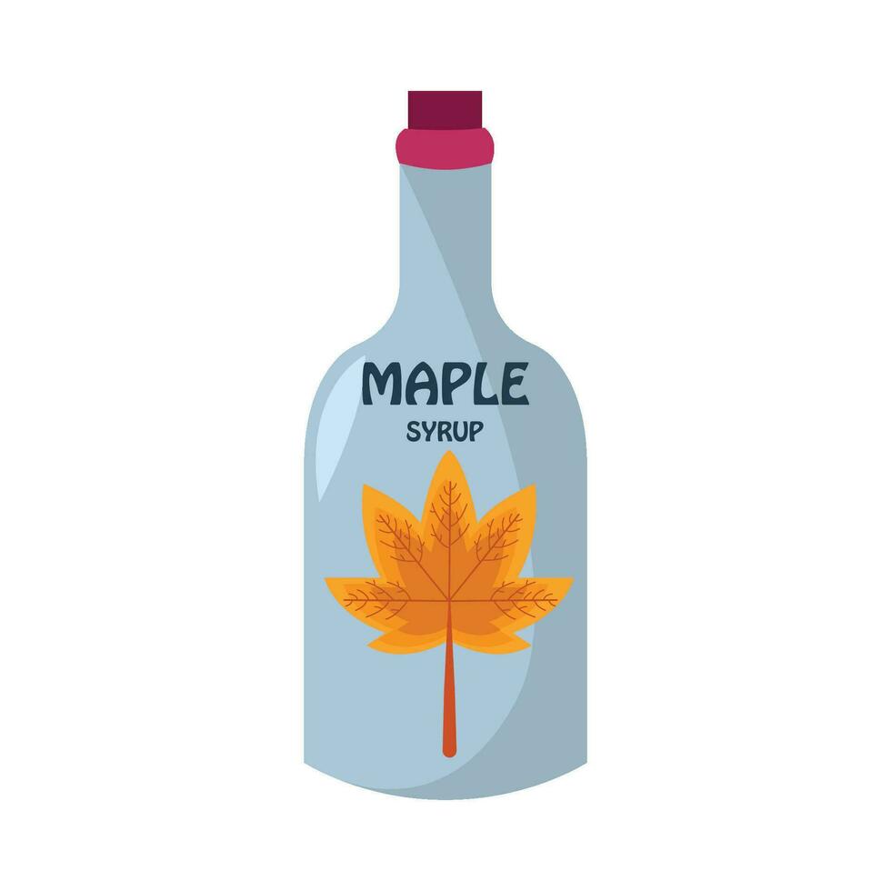 bottle maple syrup illustration vector