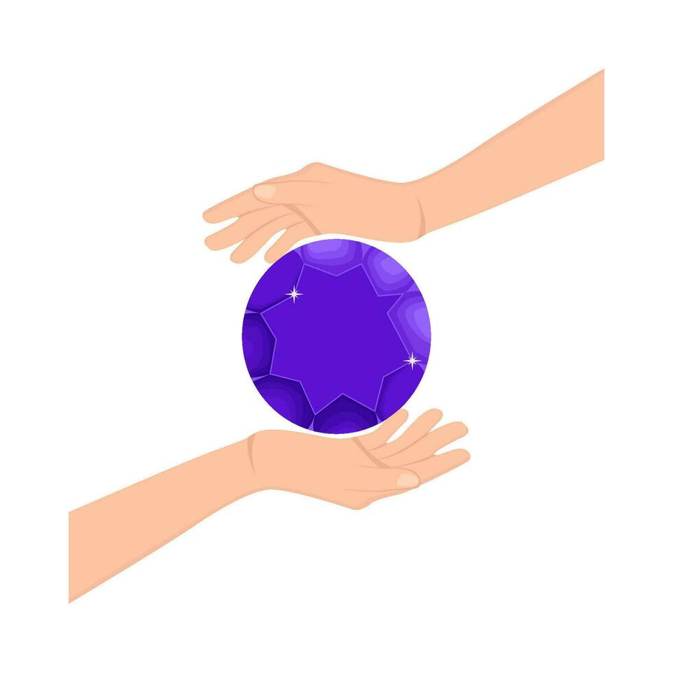diamond in hand illustration vector