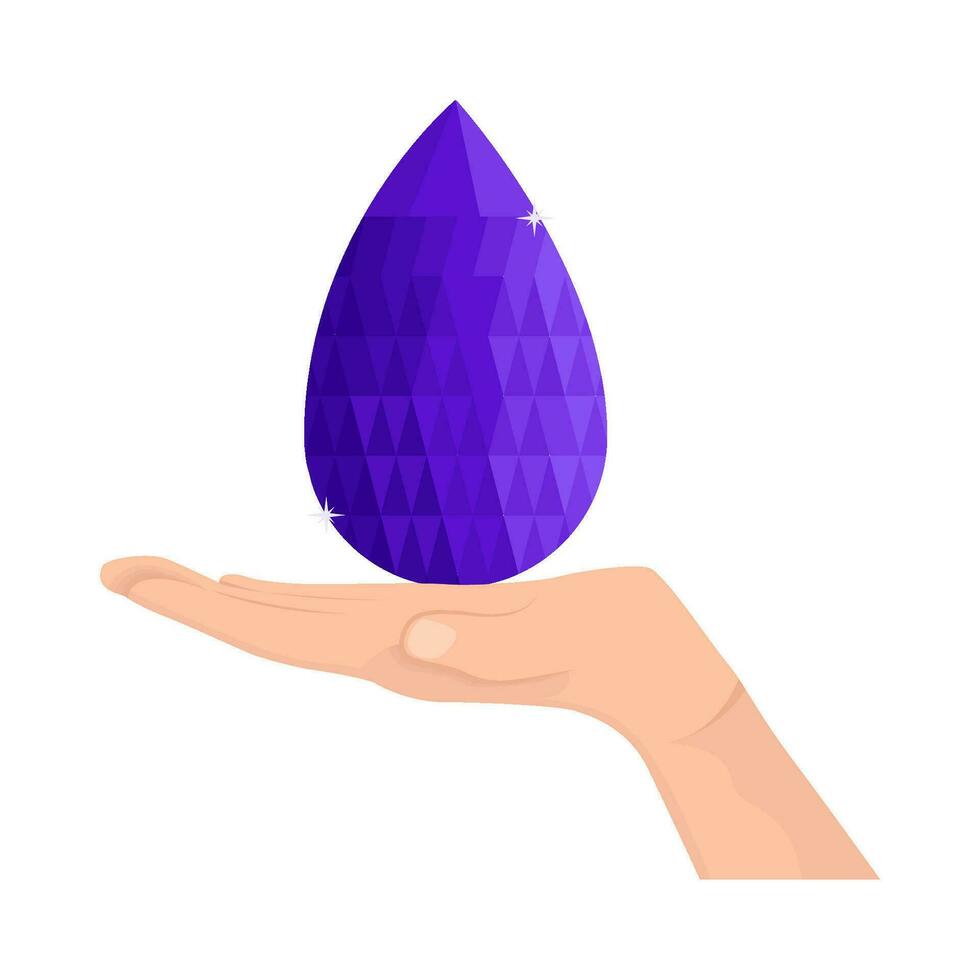 diamond in hand illustration vector