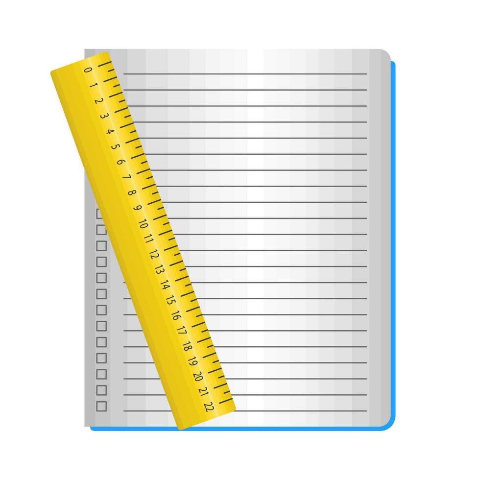ruler in book illustration vector
