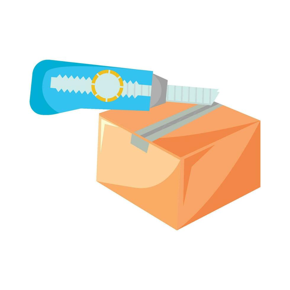 cutter in box illustration vector
