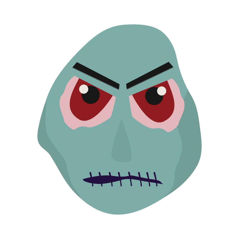 zombie face  illustration vector