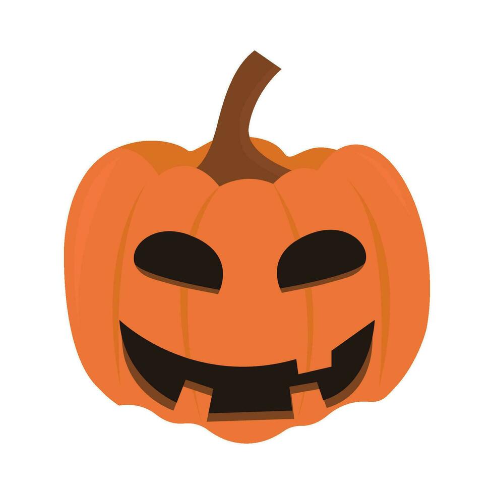 calabaza Víspera de Todos los Santos personaje aterrador ilustración vector