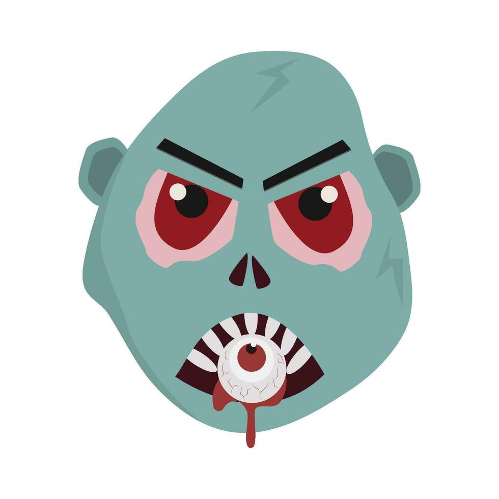 zombie face  illustration vector