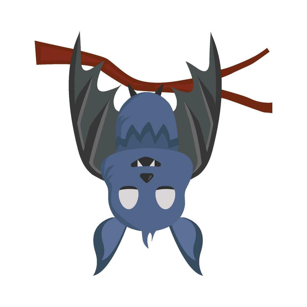 bat sleep in twigs  illustration vector
