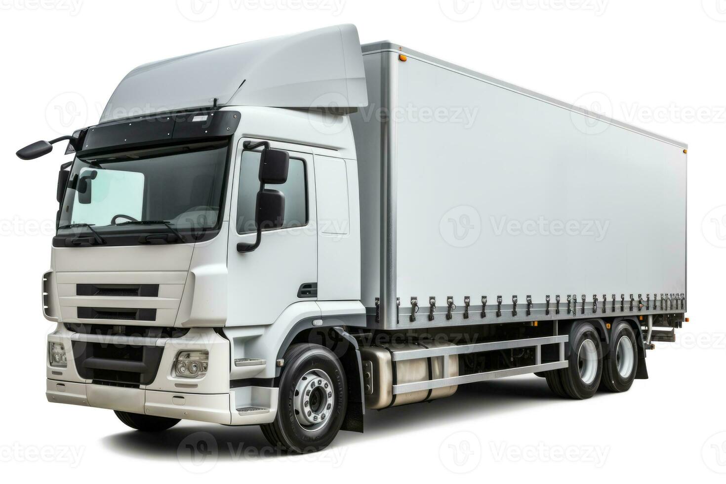 AI generated Cargo truck isolated on white background photo