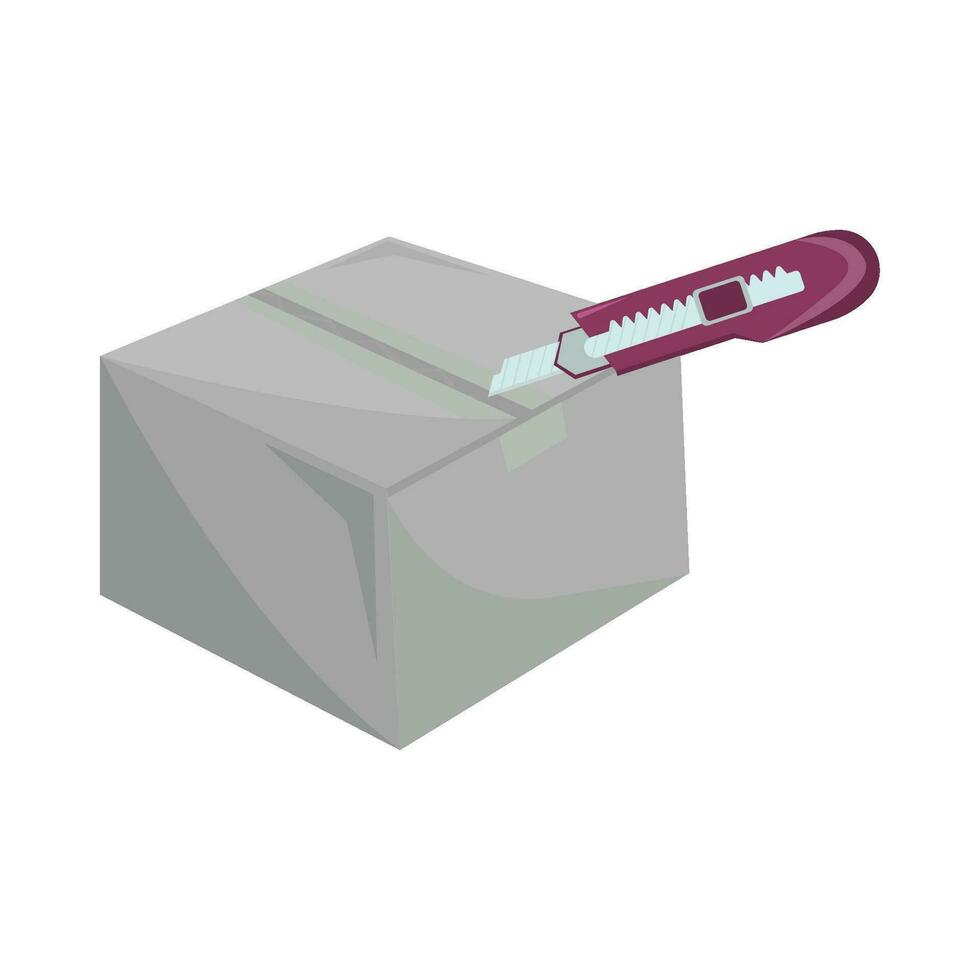 cutter in box illustration vector