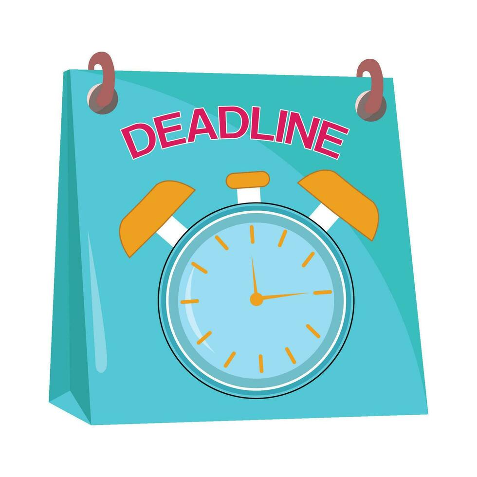 deadline calendar  illustration vector