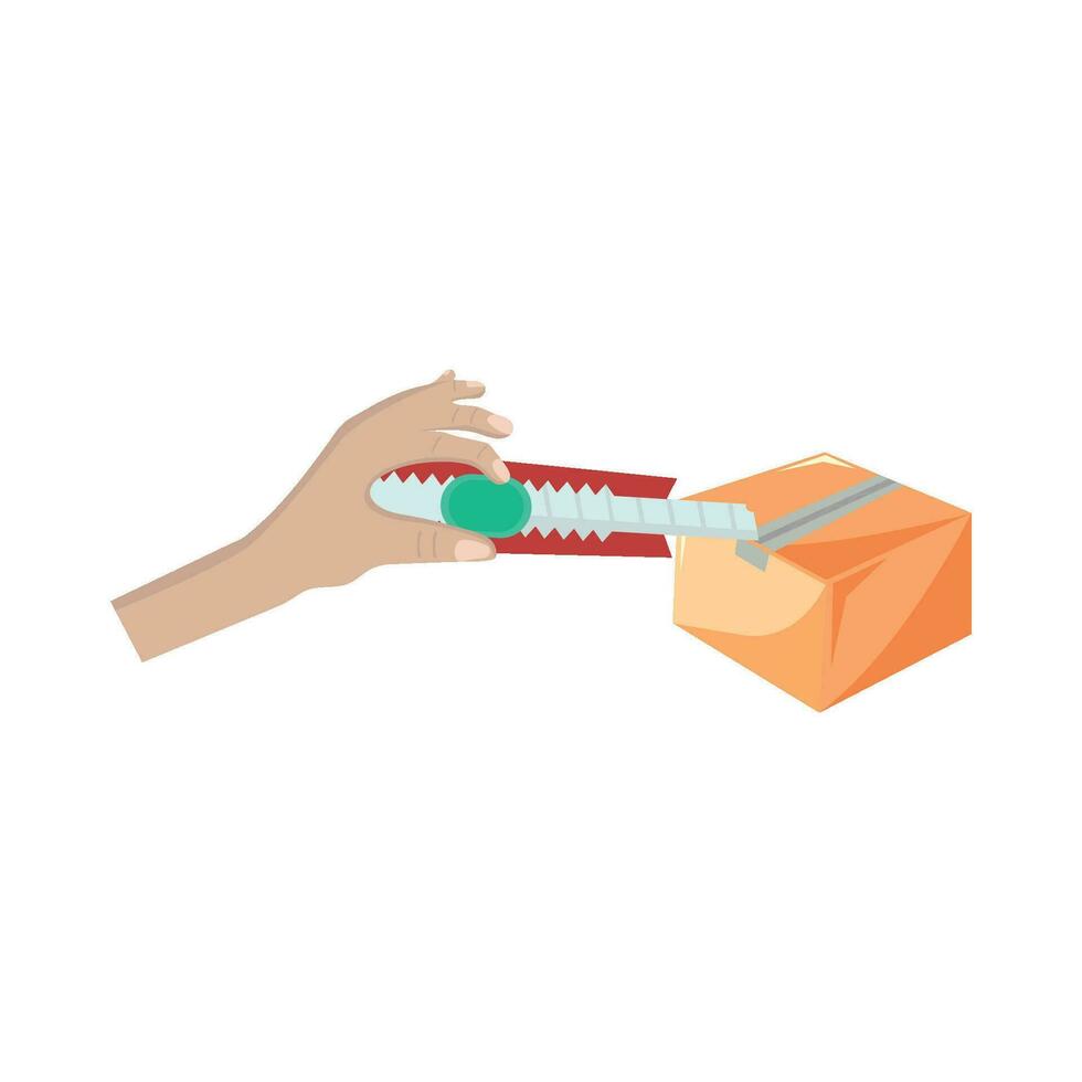 cutter in box illustration vector