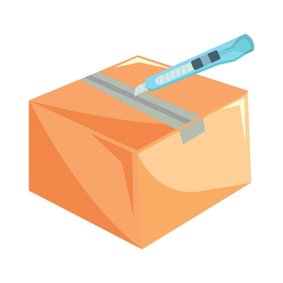 cutter in box illustration vector