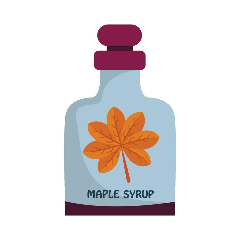 bottle maple syrup illustration vector