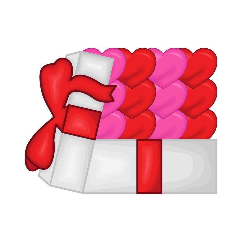 love in gift box illustration vector