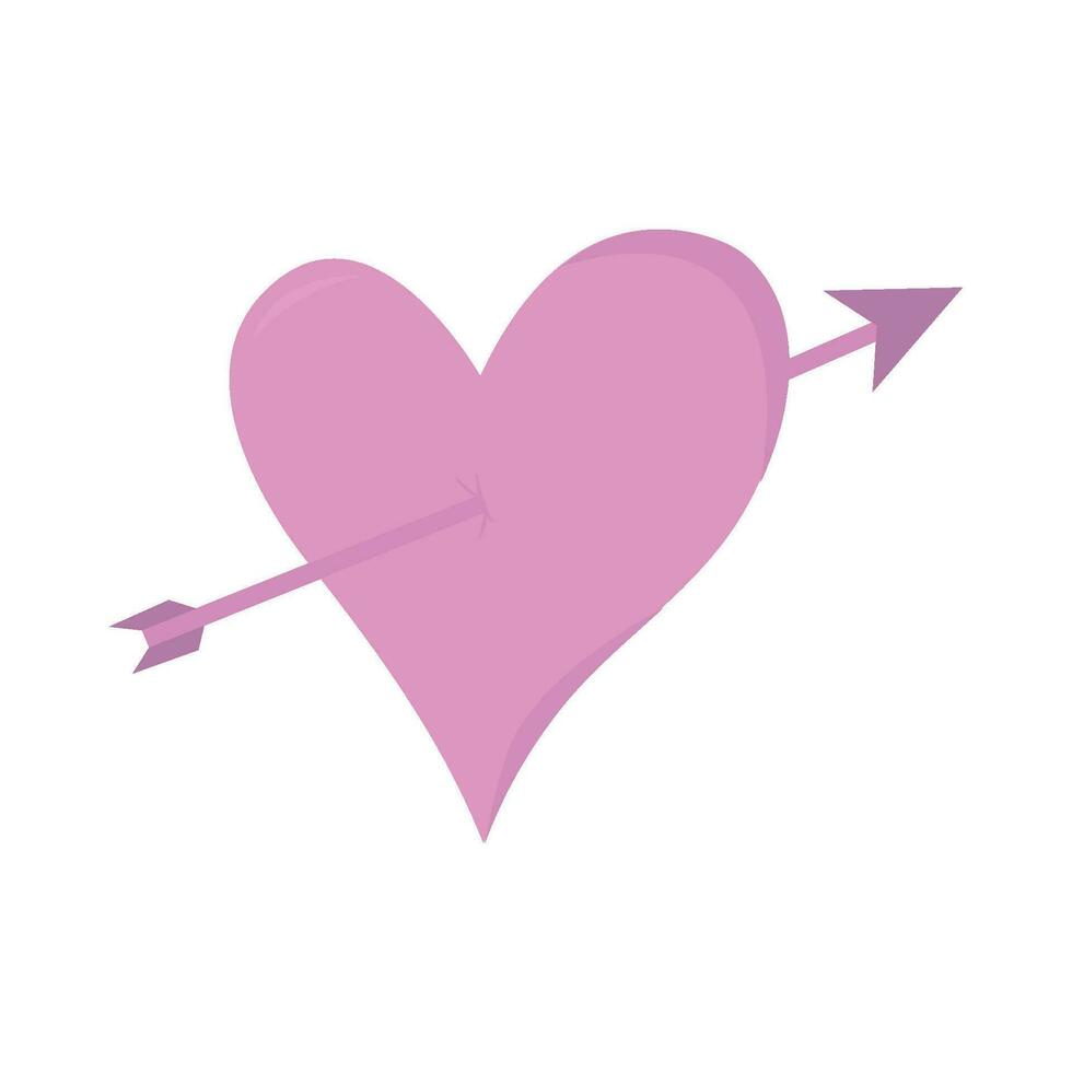 flecha en amor ilustración vector