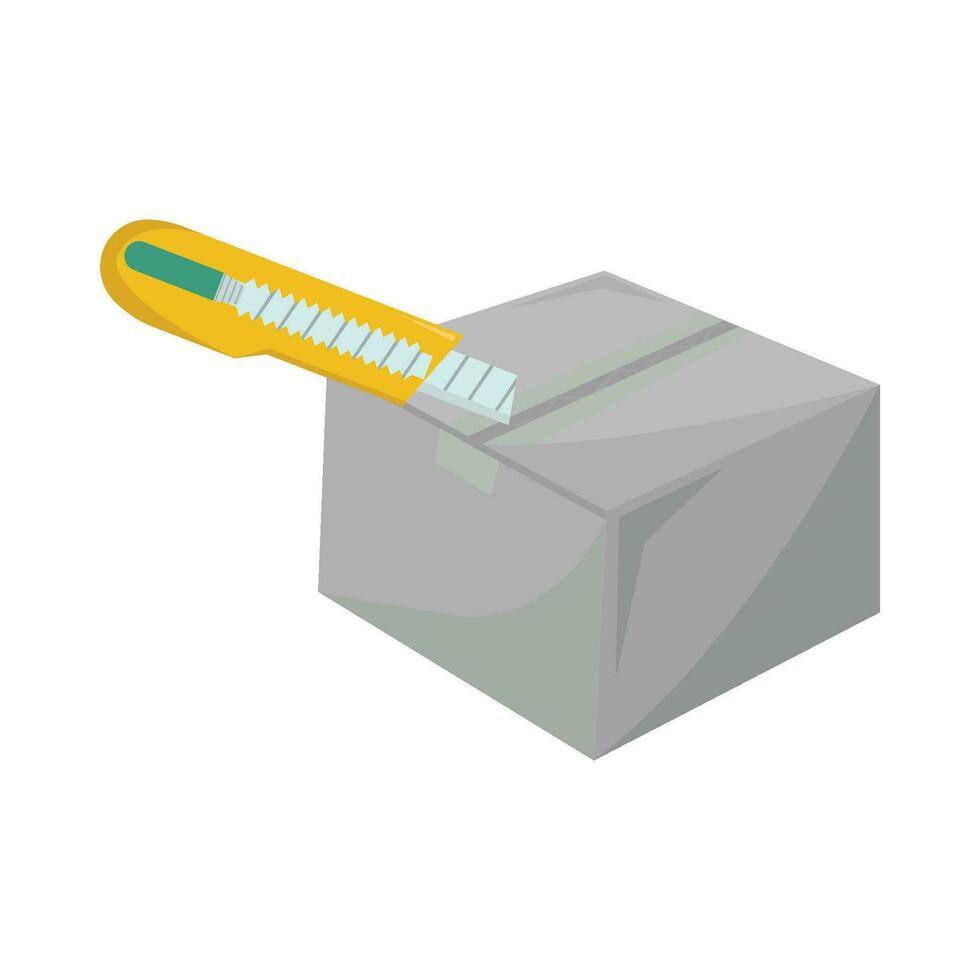 cortador en caja ilustración vector