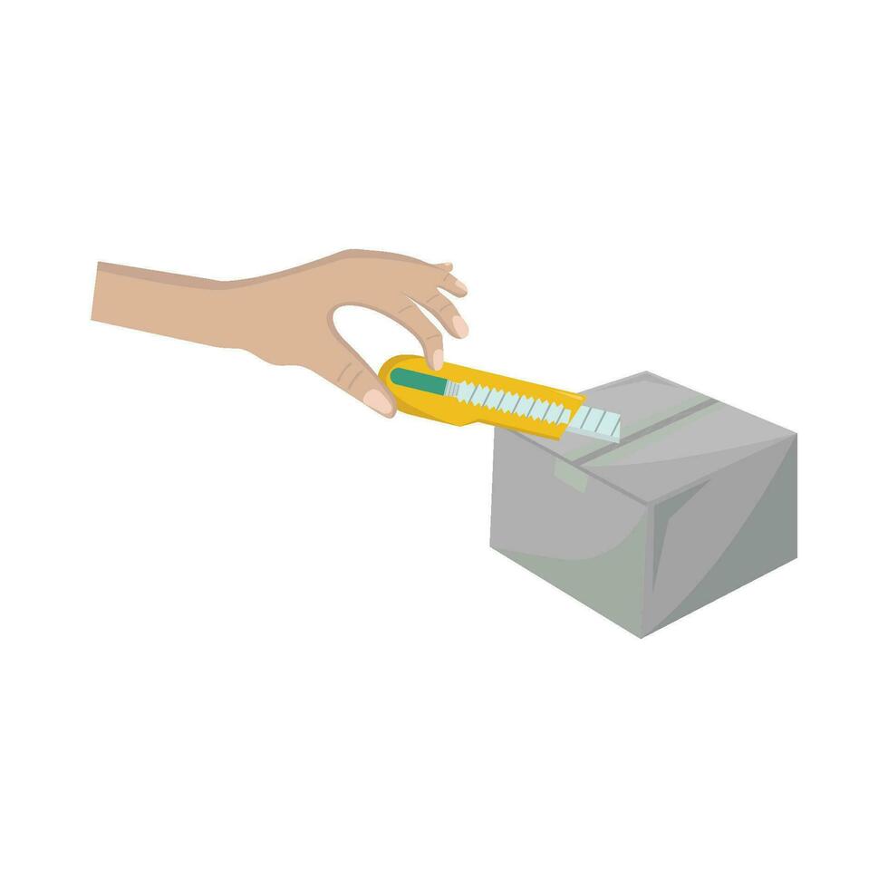cutter in box illustration vector