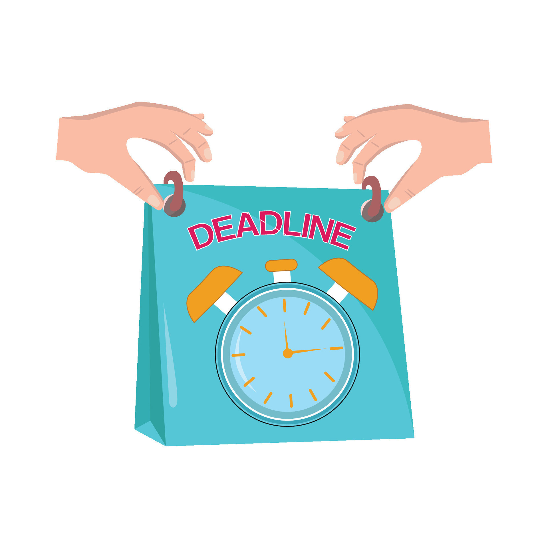 deadline calendar in hand illustration 36198971 Vector Art at Vecteezy