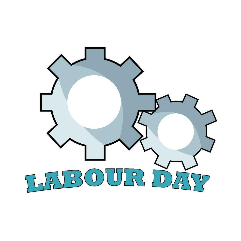 setting with labour day text illustration vector