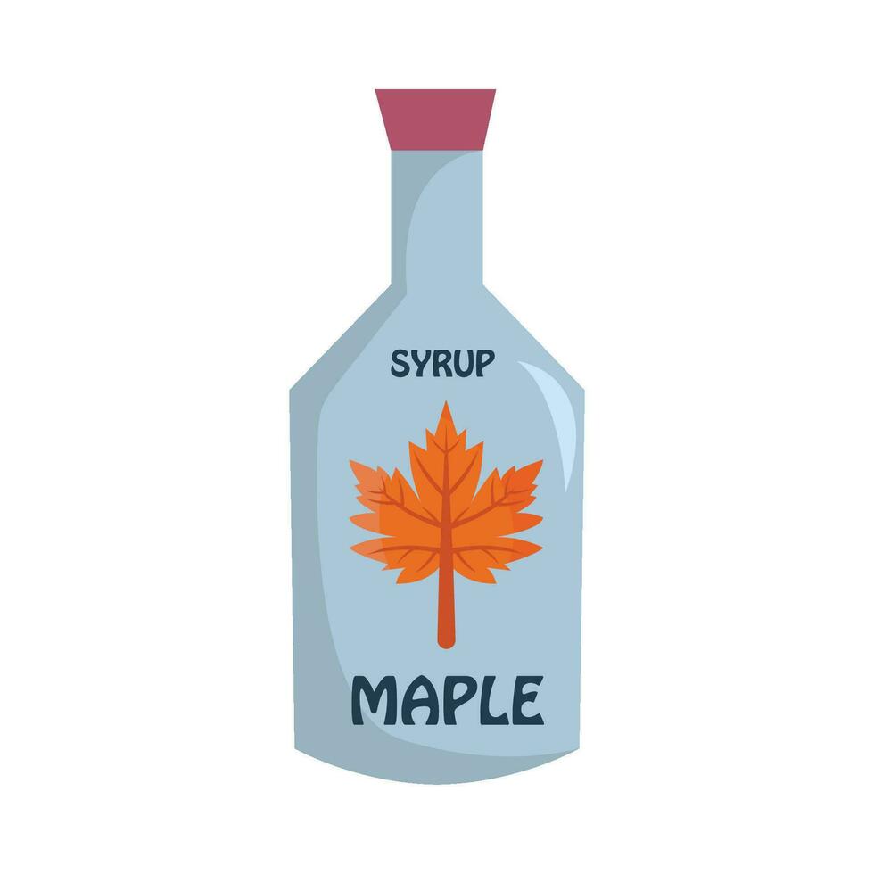 bottle maple syrup illustration vector