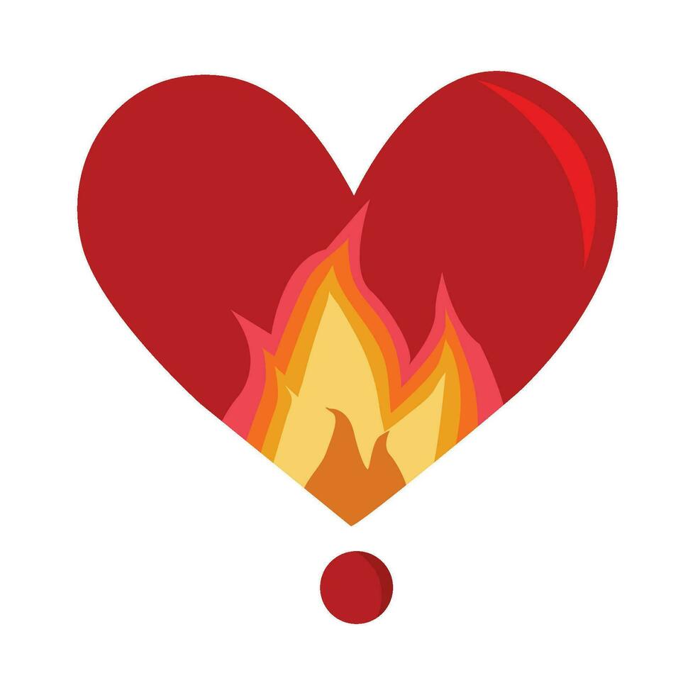 amor fuego ilustración vector