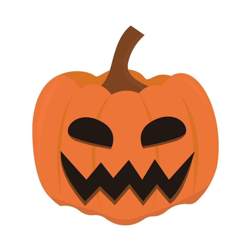 calabaza Víspera de Todos los Santos personaje aterrador ilustración vector