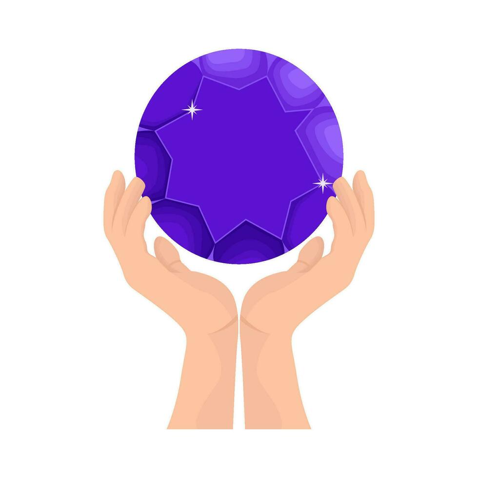 diamond in hand illustration vector