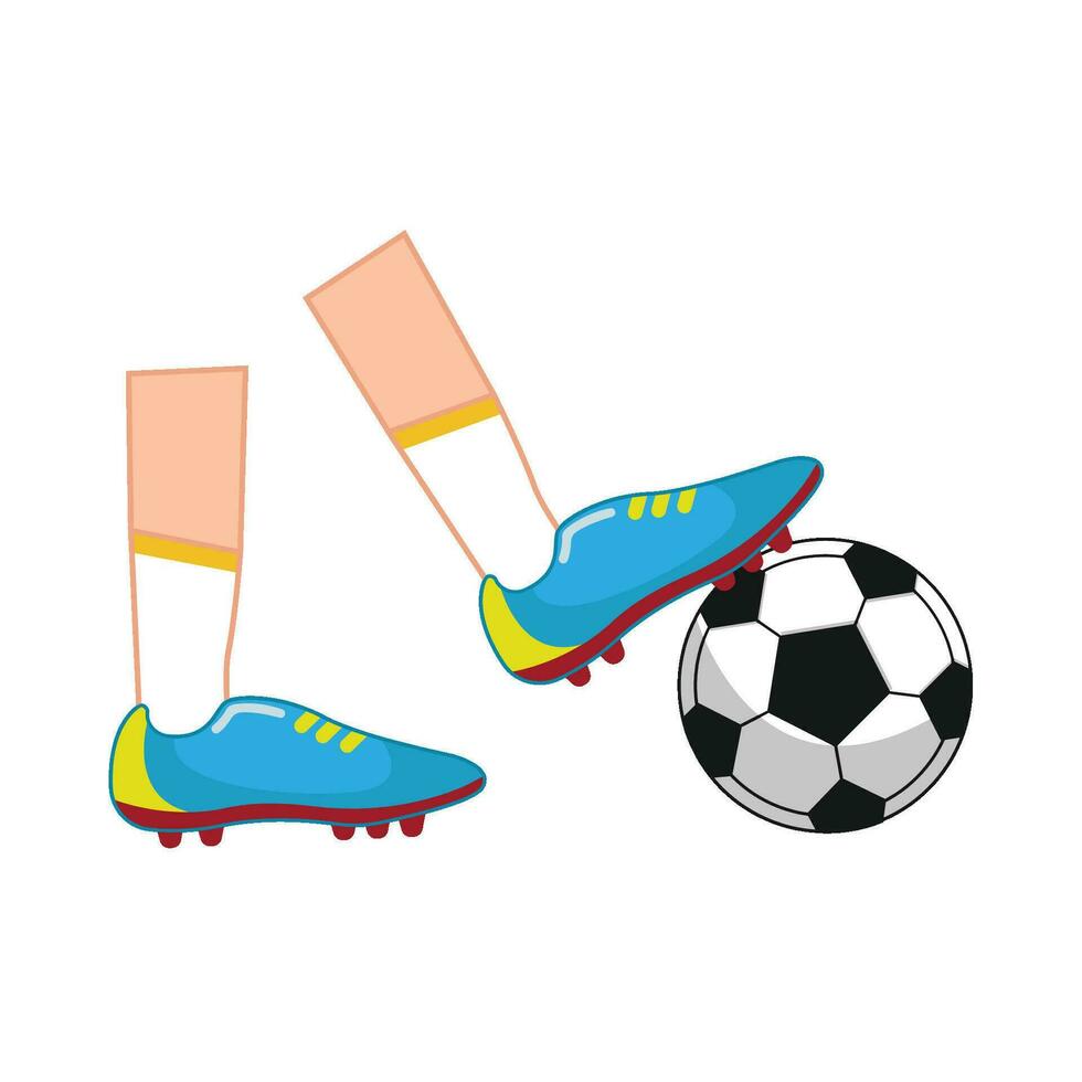 playing football  illustration vector