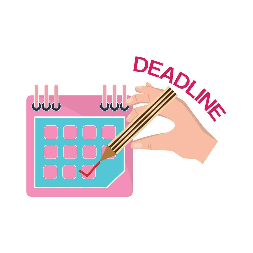 deadline  calendar illustration vector