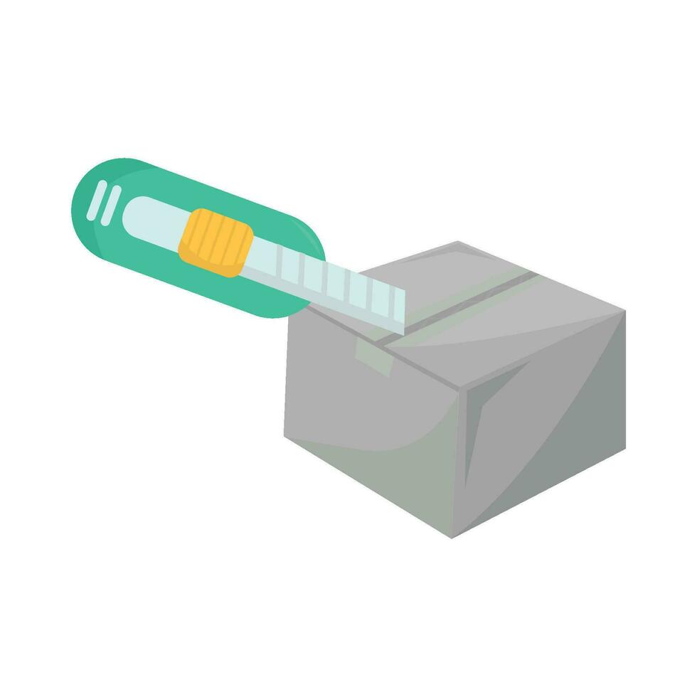 cutter in box illustration vector