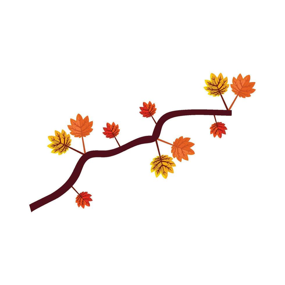 maple autumn decoration vector