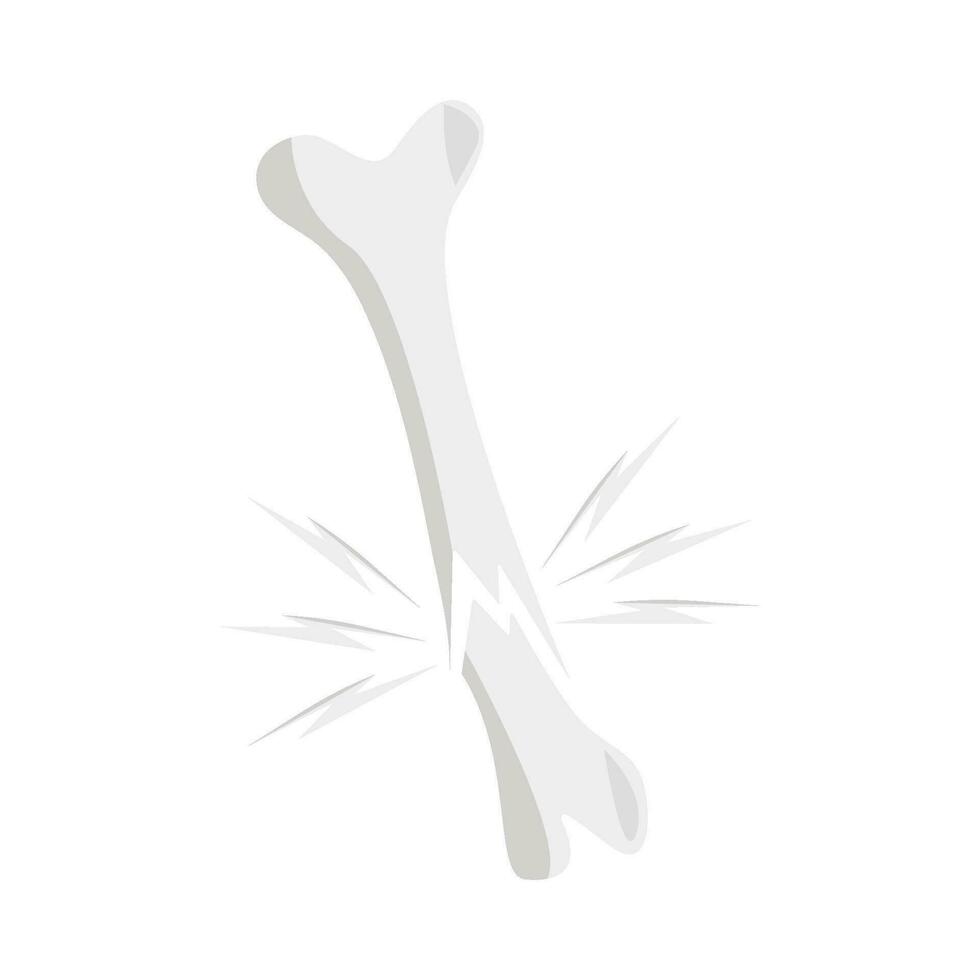broken bone illustration vector